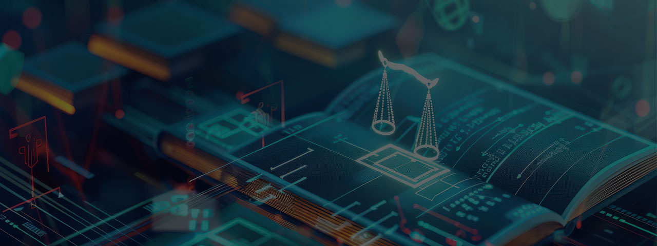 digital library with icons representing compliance, controls, and governance